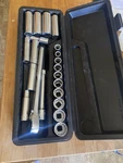 Craftsman 1/2" Drive Sae 21 Pc Socket Set - Deep & Shallow Sockets. Excellent.. Fixed Price $90.00.