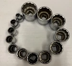 Snap-on Usa 13 Pc 3/8" Drive Sae 12 Point Shallow Chrome Sockets F321-f081 U. Fixed Price $199.99.