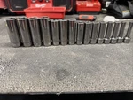 Snap On 15pc 3/8 Chrome Deep Well Metric Socket Set 6mm-20mm. Fixed Price $300.00.