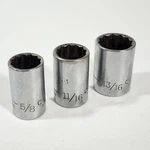 3 Craftsman 1/2" Drive 12 Point Sockets Usa 5/8 11/16 13/16 47505 47507. Fixed Price $11.99.