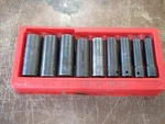Used Snap On 309simy 1/2" Drive To 1" Sae Deep Impact 9 Pc Socket Set. Fixed Price $149.99.