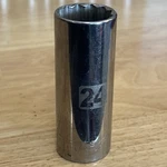Craftsman 24mm Deep Socket 1/2" Drive 12 Point Easy Read Gk 50774 Usa Read!. Fixed Price $43.95.