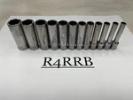 Snap-on Tools New 12pc 1/4" Drv Metric 6pt Chrome Xtra Deep Socket Set 112ystmmy. Fixed Price $199.95.