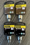Lot Of 4 Stanley 3/8 In Drive 1/4 Inch Max 6 Point Socket. Fixed Price $11.99.
