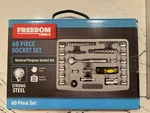 Freedom Tools 60 Piece Socket Set--new In Box. Fixed Price $35.00.