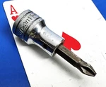 Snap-on Tools 3/8 Drive #2 Phillips Head Screwdriver Socket Driver Fp22a New Bit. Fixed Price $24.00.