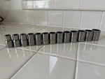 Snap-on Tools 13pc 1/2" Drive Metric 12 Point Shallow Socket Set 313swmya. Fixed Price $214.99.