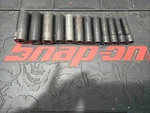 Snap On Deep Impact Socket Set 1/2 Metric 12pc 6 Point Used Condition. Fixed Price $185.00.