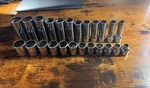 Snap-on Tools Usa New 24pc 3/8" Drive Metric 12-point Deep & Shallow Socket Sets. Fixed Price $429.00.