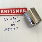 Craftsman 3/4" X 3/8" Socket #g2 44337 - 12 Pt Made In Usa Free Ship. Fixed Price $9.46.