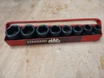 Mac Tools 8 Pc 3/8 Drive 6 Point Impact Socket Set 5/16 - 3/4 Sae Xt11. Fixed Price $121.99.