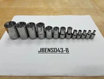 Blue-point Tools New 13pc Mix Drive Chrome Inverted E Torx Socket Set. Fixed Price $124.95.