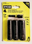 Ryobi 4 Pc 3/8" Drive Metric Impact Socket Set 10mm 12mm 14mm A13402. Fixed Price $13.88.