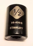 Stanley 1/2" X 1/4" Standard Socket 86-030b Black Chrome 6 Pt Free Shipping. Fixed Price $9.96.
