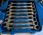 Cornwell 8 Pc Racheting Wrench Set 8-18 In Original Holder. Fixed Price $129.99.