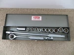 Vintage Dayton 1/2" Drive Socket / Ratchet Set With Original Case - 14 Pieces. Fixed Price $29.99.