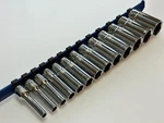 Cornwell Tools 13pc Blue Power 3/8 Drive Sae Deep Chrome Socket Set W/ Rail. Fixed Price $132.99.