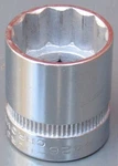Duro Chrome, Shallow Socket, Vertical Lines, 3/8" Drive, 12 Pt, 13/16" Sae, 4426. Fixed Price $9.00.