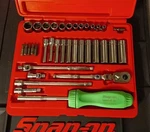 Snap On 130tmpb 1/4 Dr. New 6 Point 35 Piece Metric Deep/shallow Socket Set Usa. Fixed Price $650.00.