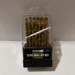 Grip Titanium 21-piece Drill Bit Set For Drilling, Gold, Mpn. Fixed Price $15.99.
