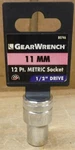 Gearwrench 80746 - 11mm Socket 1/2" Drive 12 Point *fc5b. Fixed Price $2.99.