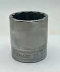 Snap-on Swm321 - 1/2" Drive 32mm Chrome Shallow 12 Point Socket Vintage Usa. Fixed Price $31.34.