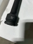 Grey Pneumatic 4013el 1" Drive 13" Length Locking Pin Extension Socket. Fixed Price $49.00.