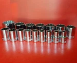 New Craftsman Tools 16 Piece 1/2" Drive Shallow Sae 12 Point Socket Set. Fixed Price $54.83.
