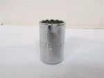 Proto J5418m , 18mm Standard Socket, 1/2" Drive, 12 Point, Chrome. Fixed Price $15.00.