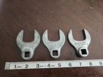 Snap-on 1/2 " Drive Crowfoot Open End Wrenches 1-3/16", 1-1/4" & 1-3/8" Large. Fixed Price $74.99.