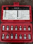Mac Tools Sxhs14b, 14 Piece Drain Plug Socket Set Used But In Good Condition.. Fixed Price $100.00.