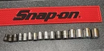 Snap-on 16 Pc Sae Shallow Socket Set 1/2" Dr 12 Pt 3/8" To 1-1/4" 313swya Sw. Fixed Price $170.00.