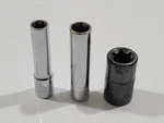 Lot Of 3 Matco Inverted E-8, E-10, E-14 Reverse/ Torx Deep Sockets 1/4" Drive. Fixed Price $35.00.