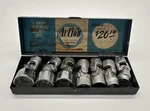 Vintage Action Hot Forged Tools 7 Pc Universal Swivel Flex Socket Set Usa. Fixed Price $59.99.