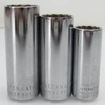 3pc Ih International Harvester 3/8" Drive Deep Socket 12pt Lot 5/8 3/4 13/16. Fixed Price $139.99.