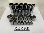 Snap-on Tools New 3/8" Drive Sae Shallow Deep 12 Point Socket Double Bonus Set. Fixed Price $799.95.