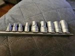 Snap-on Tools Socket Set Tle50-tle80 And Fle100-fle180 1/4 Drive 3/8 Drive.. Fixed Price $79.99.