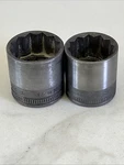 Snap On Vintage 3/8" Drive 3/4" And 11/16 12pt Sae Sockets Usa F-240 F-220. Fixed Price $19.99.