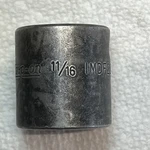 Snap-on #imdf220 Socket 11/16" Short/shallow 12 Point 3/8" Drive. Fixed Price $19.95.