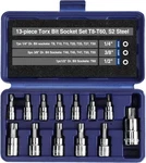 Workpro 13-piece Torx Bit Socket Set T8-t60 1/4", 3/8" And 1/2" Drive S2 Steel. Fixed Price $18.59.