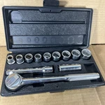 Vintage Stanley Workmaster Usa 13 Pc. Sae Socket Set 1/2 Drive W/ Case 86-933. Fixed Price $52.37.
