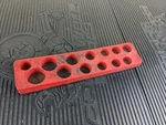 #au111 Matco Tools 13 Socket Red Holder Magnetic Tray Organizer For 3/8" Drive. Fixed Price $26.95.