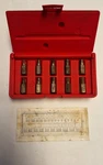 Snap-on 10 Piece Screw Extractor Set Hexagonal Head Model Rex10a. Fixed Price $65.00.