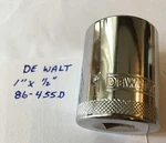 Dewalt 1" X 1/2" Dr Shallow Polished Chrome Socket 86-455d 6pt Free Shipping. Fixed Price $9.96.
