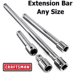 Craftsman 1/4" 3/8" 1/2" In. Drive Extension Bar - Socket Ratchet Any Size. Fixed Price $8.15.