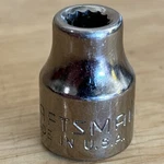 Craftsman 1/4" Shallow Socket 3/8" Drive 12 Point Inverted G1 44351 Usa. Fixed Price $24.95.