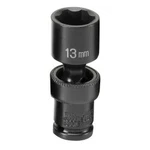 Grey Pneumatic 913ums 1/4" Surface Drive X 13mm Standard Universal Socket. Fixed Price $38.24.