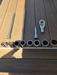 Par-x By Snap On Tools 3/4" Drive Ur72 Ratchet Head, 8 Sockets, & 2 Extentions. Fixed Price $400.00.