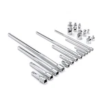 Gearwrench 20 Piece 1/4, 3/8, 1/2 Drive Extension, Universal Joint And Adapte.... Fixed Price $107.80.