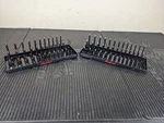 #bf461 Snap On Tools 1/4" Drive Metric / Sae 3 Row Post Socket Tray Black Rails. Fixed Price $99.95.